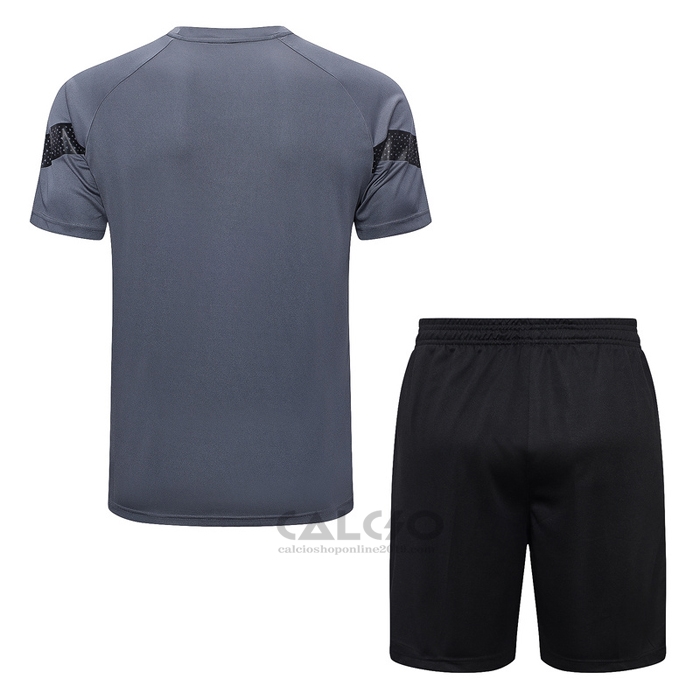 Tuta da Track Borussia Dortmund Manica Corta 2022-2023 Grigio - Pantaloncini
